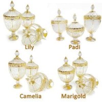TERBARU Toples Kristal Set Vicenza Olivia Golden VGC O456
