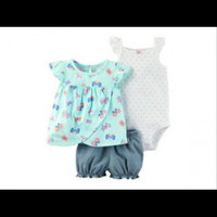 Stelan bayi / baju bayi / stelan jeans bayi perempuan / jeans anak