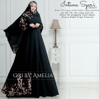 Gamis Syari Modern Setelan Baju Pesta Wanita Muslim Mewah INTANA