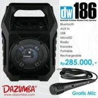 Sale! Speaker Aktif Portable Bluetooth Karaoke - Radio And Usb Dazumba