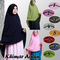 JUAL Hijab Jersey Panjang Khimar Ainun Jilbab Panjang Syari
