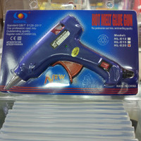Jual Paket ALAT LEM TEMBAK / GLUE GUN PLUS ISI 12PC ADA TOMBOL ON / OFF Murah