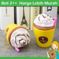 Squishy Gelas Kopi, Squishy Caramel Coffee Float, Squishy Iced Coffee