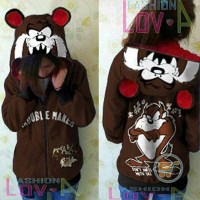 JAKET HOODIE SWEATER LENGAN PANJANG BAJU WANITA TAZMANIA MODIS MUrAH
