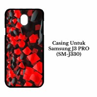 Casing SAMSUNG J3 Pro SM J330 black red tablet Custom Hard Case Cover