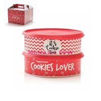 Cookie Tin 2pcs Toples Kue Cantik Motif Hati