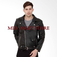Jaket Semi Kulit Sintesis Ramones Rock N Roll Cewek Women Pria Cowok