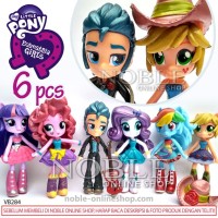 Jual My Little Pony Equestria Girls 6 Figure-metalic-topper cake-toys-VB284 Murah