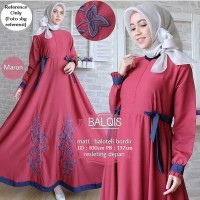 Balqis Dress Maroon / Gamis / Busui Ibu menyusui / Bumil Hamil /Muslim