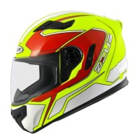 Helm Zeus ZS813 ZYellow/AN6 Red - Fullface Double Visor