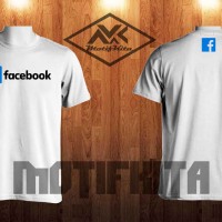 Baju Kaos FACEBOOK FB Simple Keren Pria Wanita Motifkita