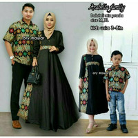 batik couple arabella family,setelan keluarga gamis syar'i