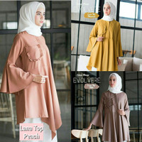 Baju kancing depan / Atasan wanita / Pakaian muslim wanita : Lana top