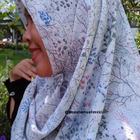 jilbab segi empat motif bahan ceruti
