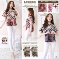 Jual Baju Atasan Wanita - Blouse Batik Modern - Atasan Batik Moderen Murah