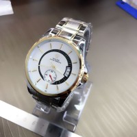 JAM TANGAN PRIA ROLEX AUTOMATIC DETIK BAWAH SILVER GOLD (WHITE GOLD)
