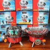Portable Kompor Gas Mini Anti Angin untuk Camping Travel Diskon