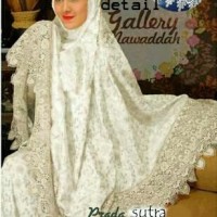 alat sholat wanita/mukena satin list renda pra-da/mukenah pra-da