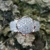 Cincin Terbaru Kaka Emas Putih Full Berlian Eropa