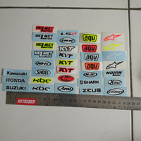 sticker samping visor merk helm kbc,kyt,shoei,nhk,ls2,pinlock,nolan