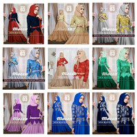 Jual premium branded mewah gaun maxi dress gamis baju wanita muslim pesta Murah