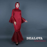 BAJU GAMIS PESTA REMAJA MODERN MERMAID GAUN PESTA DESTY MARRON