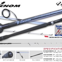 #k305 Viper Venom VV702HS 15-30Lb Rod Casting Spinning - Joran Pancing