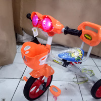 sepeda anak roda tiga besi family 339 h mainan icmusik kacamata minion