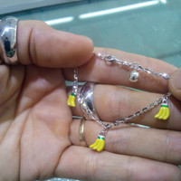 GELANG TANGAN/KAKI ANAK PERAK925 LAPIS EMAS PUTIH PERHIASAN GELANG