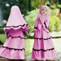 CAQ Maxi Zema Kid Baby Pink,merah,Benhur,coksu baju muslim anak