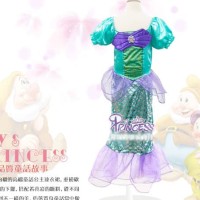 New Gaun princess anak Ikan Duyung / baju mermaid yang berlengan