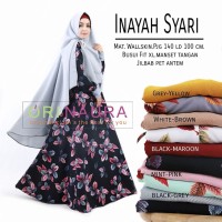 Setelan Gamis Muslimah + jilbab (INAYAH SYARI) Ori Naur Murah
