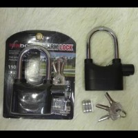 Jual (Murah!!) Kunci Rumah / Motor Gembok Alarm Panjang 12Cm Merek Kinbar Murah