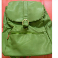 Tas ransel wanita Fladeo warna hijau preloved
