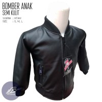 Jaket Bomber Anak Semi Kulit Model Polos Ukuran Kecil