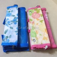 Rak Gantung Sepatu sandal + Ziper motif bunga - HSO