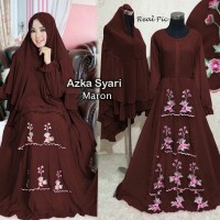 BAJU GAMIS PESTA SYARI BERGO MUSLIM JUMBO XXL ZASKIA WARNA MARON