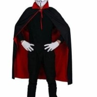 Jual JUBAH DRACULA VAMPIRE MERAH HITAM HALLOWEEN CAPE KOSTUM COSPLAY MURAH Murah