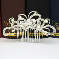 hiasan rambut headpiece sirkam tusuk konde kupu-kupu mariposa haircomb