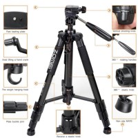 Jual Zomei Q111 Camera Tripod For Canon Nikon Sony Gopro Xiaomi+Holder