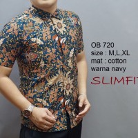 KEMEJA BATIK PRIA SLIM FIT DAN SLIMFIT / JAS KOKO KAOS SHIRT / OB720