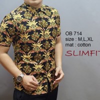 KEMEJA BATIK PRIA SLIM FIT DAN SLIMFIT / JAS KOKO KAOS SHIRT / OB714