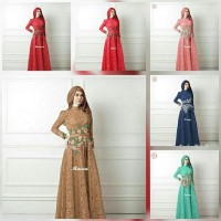 Promo Ramadhan Gamis Lebaran 2017 / Baju Pesta Muslimah / Gamis Brokat