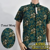 4390 Kemeja Batik Semi Sutra Murah Surabaya Hijau
