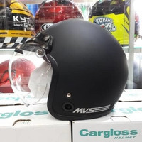 HELM MVISTAR CF RETRO PAKE KACA BOGO OSBE HELM MVISTAR HALF FACE
