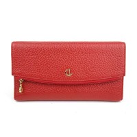Dompet Panjang Kulit Asli Pria Wanita Murah - CJ1-SUOM RED