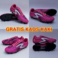 SEPATU SEPAK BOLA SPECS SOCCER BARRICADA ULTRA PINK HITAM TERBARU 39-4