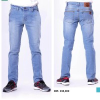 CELANA JEANS DENIM BIRU MUDA PANJANG KASUAL PRIA ORIGINAL - BND 4706