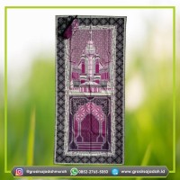 Souvenir Sajadah Lipat Motif Kuba Ungu Murah Banget