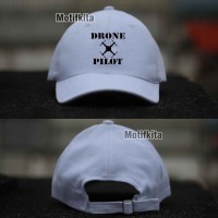Topi Baseball DRONE PILOT putih keren Motifkita